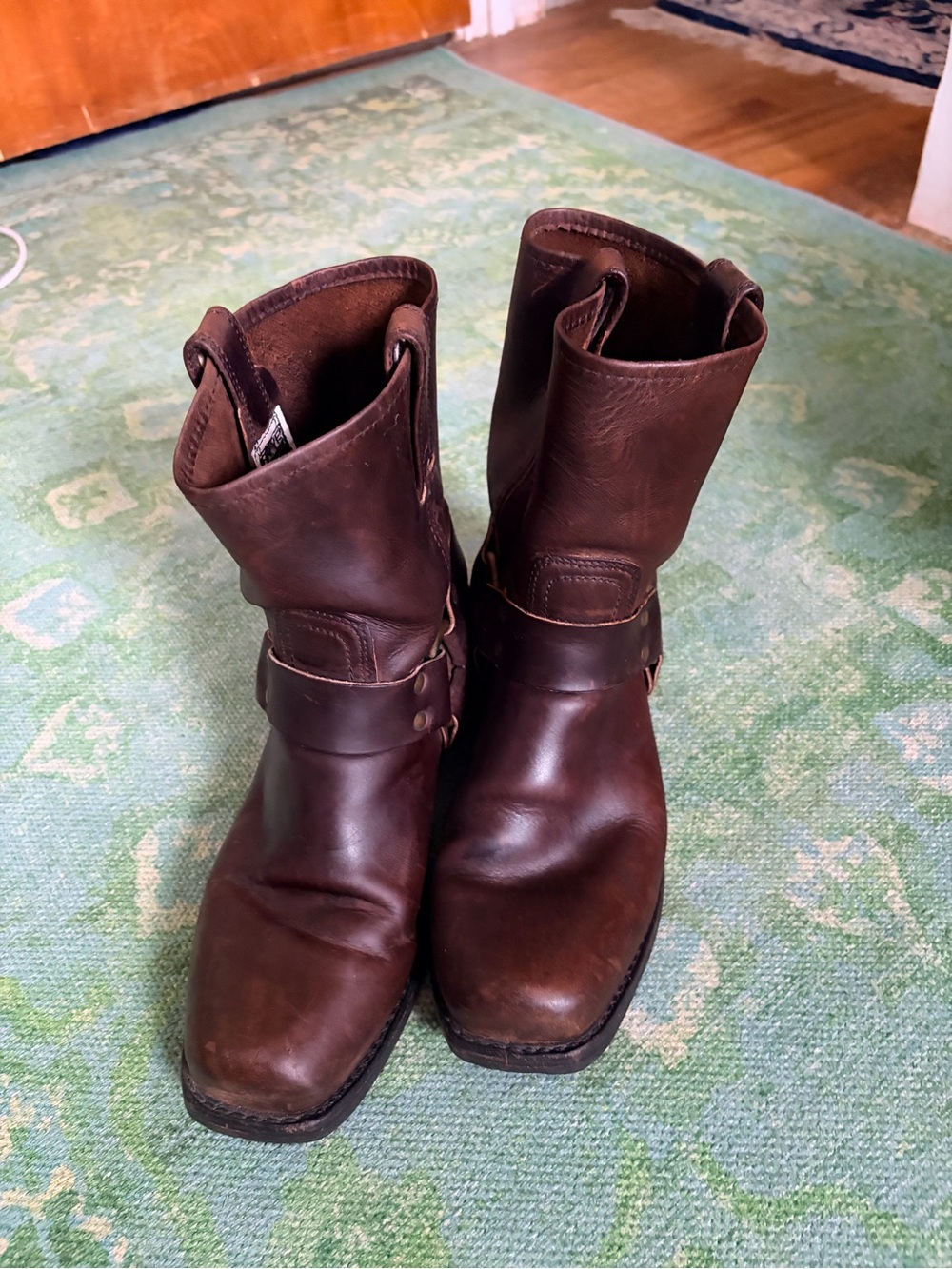 Frye Brown Leather Engineer Boots